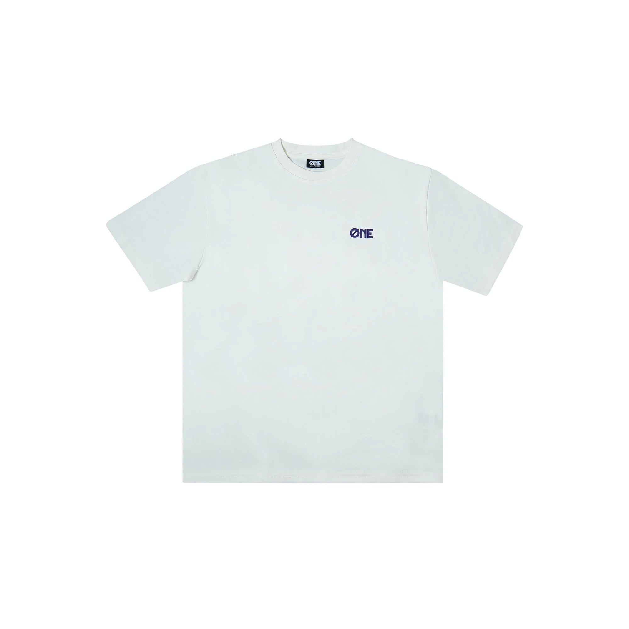ONE PURPLE FLOWER TEE Off White