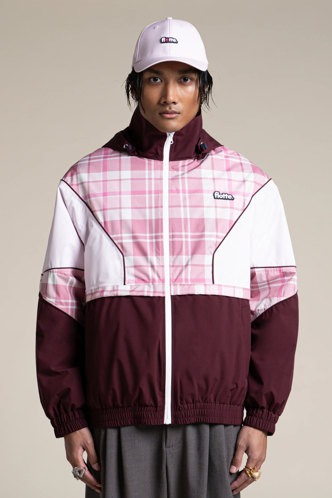 FLOTTE SAINT-MARTIN - WATERPROOF JACKET Tartan Rose