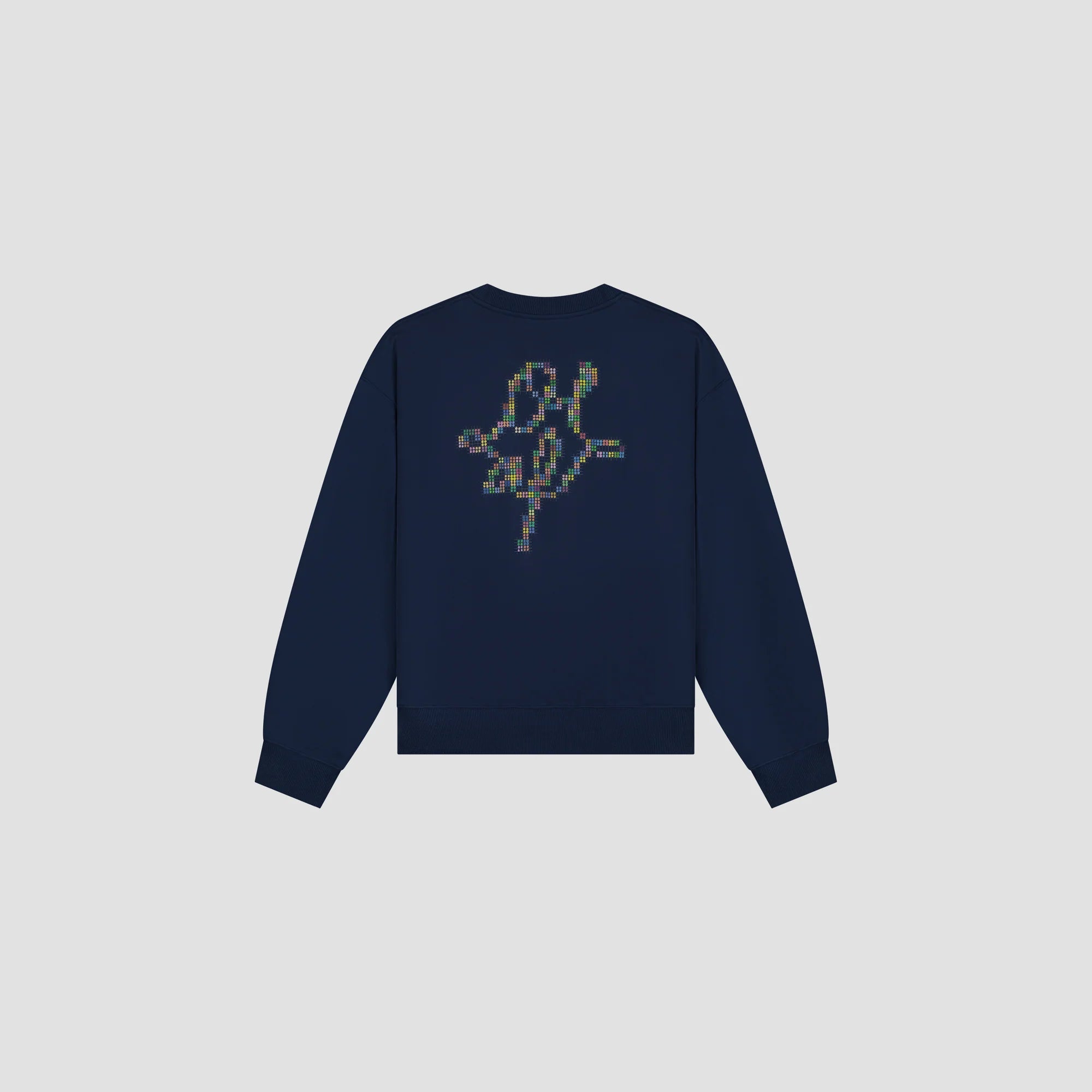 OLAF DOTTED MONOGRAM CREWNECK - NAVAL ACADEMY