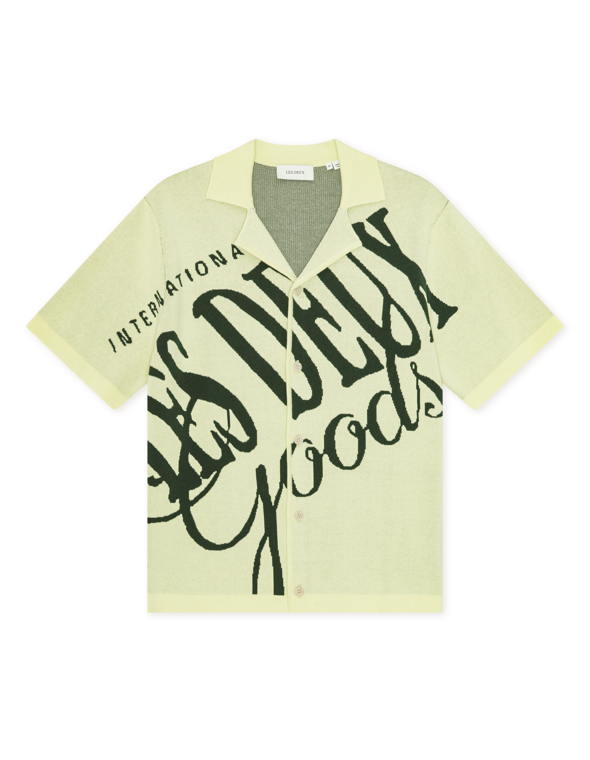 LES DEUX GOODS KNITTED SS SHIRT White Jade Green