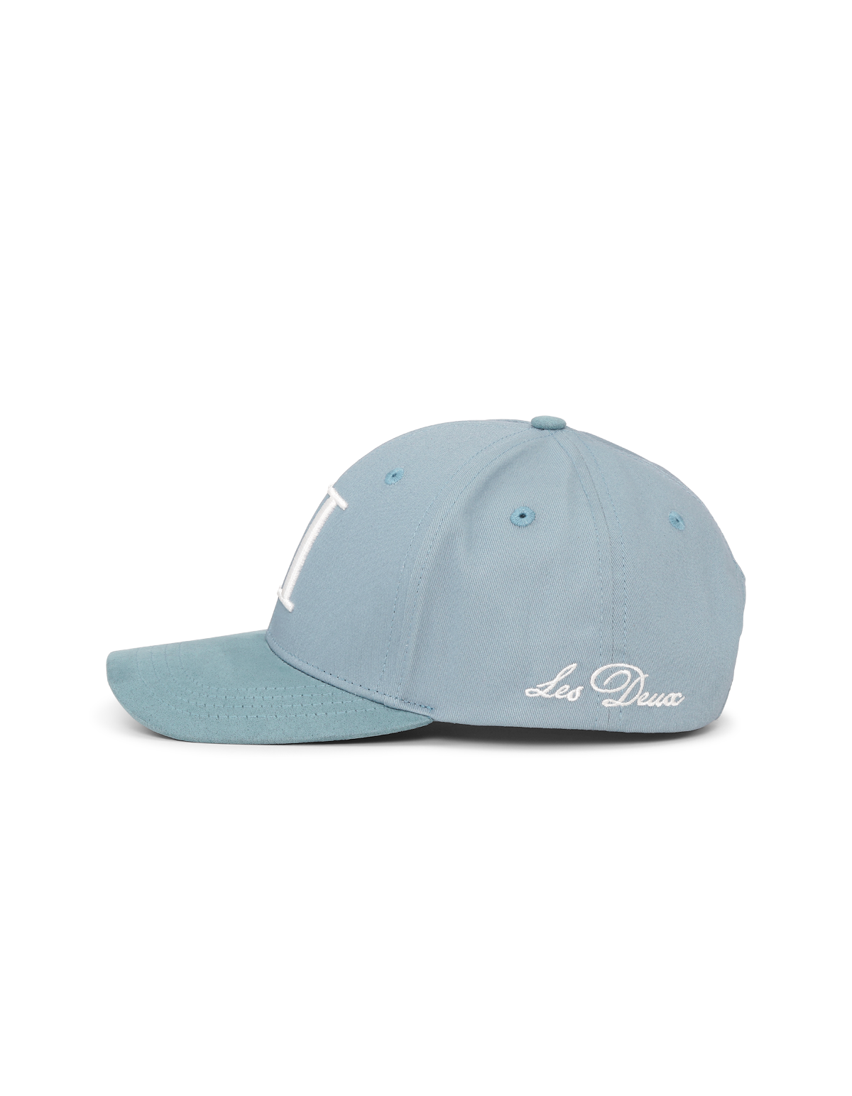 LES DEUX BASEBALL CAP SUEDE ll Faded Denim Blue