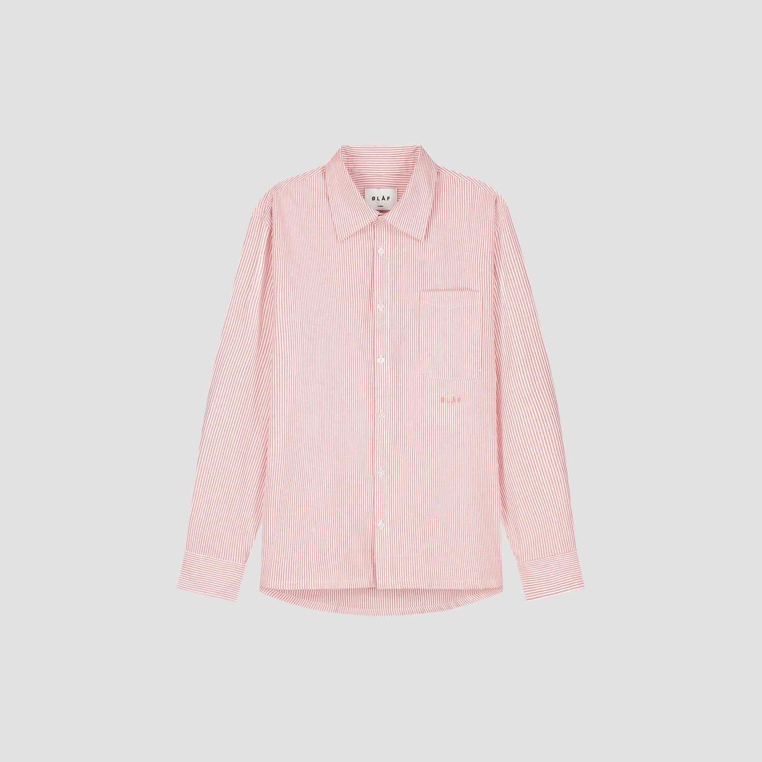 OLAF OVERSIZED STRIPE OXFORD SHIRT Burned Coral