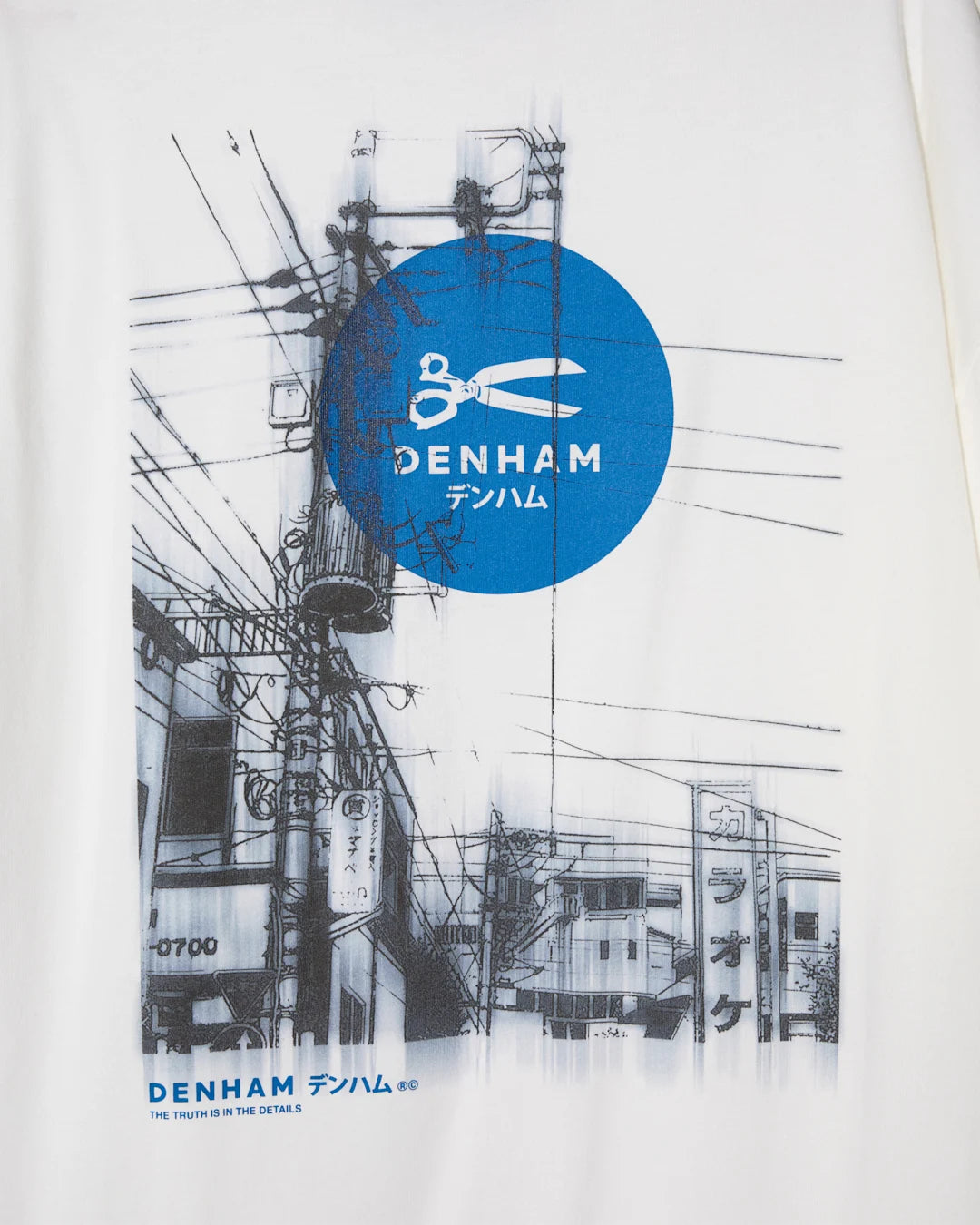 DENHAM YANAKA GRAPHIC TEE White
