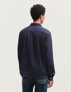 DENHAM STEFAN SHIRT PREMIUM BRUSHED COTTON - Regular Fit Navy Blue