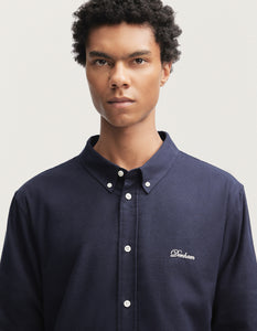 DENHAM STEFAN SHIRT PREMIUM BRUSHED COTTON - Regular Fit Navy Blue