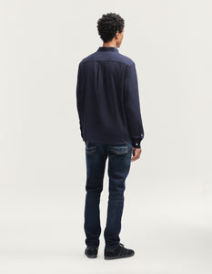 DENHAM STEFAN SHIRT PREMIUM BRUSHED COTTON - Regular Fit Navy Blue
