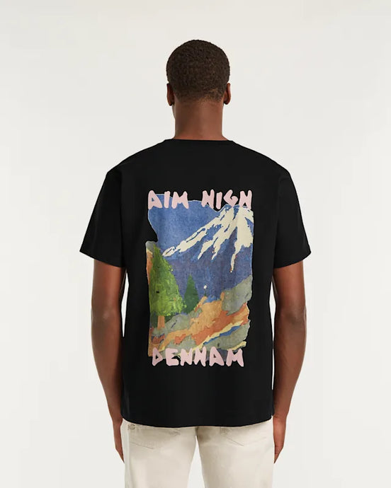 DENHAM PAINTER TEE HEAVY CORE JERSEY - Black