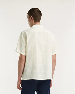 DENHAM TONY CAMP SHIRT LUXURY COTTON GAUZE - Sea Salt