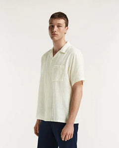 DENHAM TONY CAMP SHIRT LUXURY COTTON GAUZE - Sea Salt