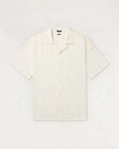 DENHAM TONY CAMP SHIRT LUXURY COTTON GAUZE - Sea Salt