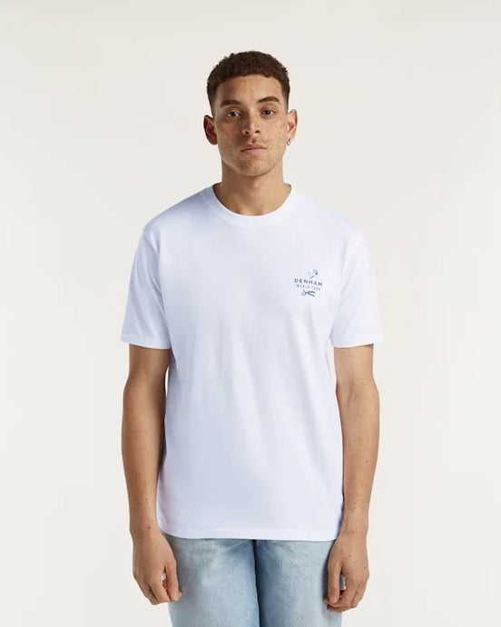 DENHAM AMSTERDAM SKYLINE TEE HEAVY CORE JERSEY - White