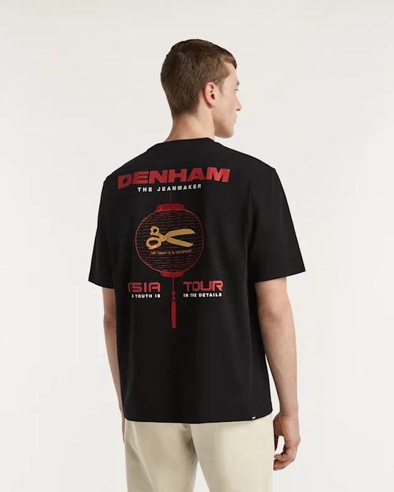 DENHAM ASIA TOUR TEE JEANS JERSEY - Black