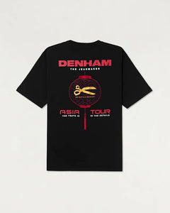 DENHAM ASIA TOUR TEE JEANS JERSEY - Black