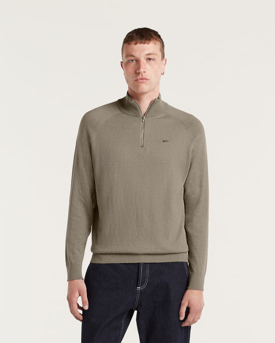 DENHAM SCISSOR RAGLAN HALF ZIP LLB Seneca Rock