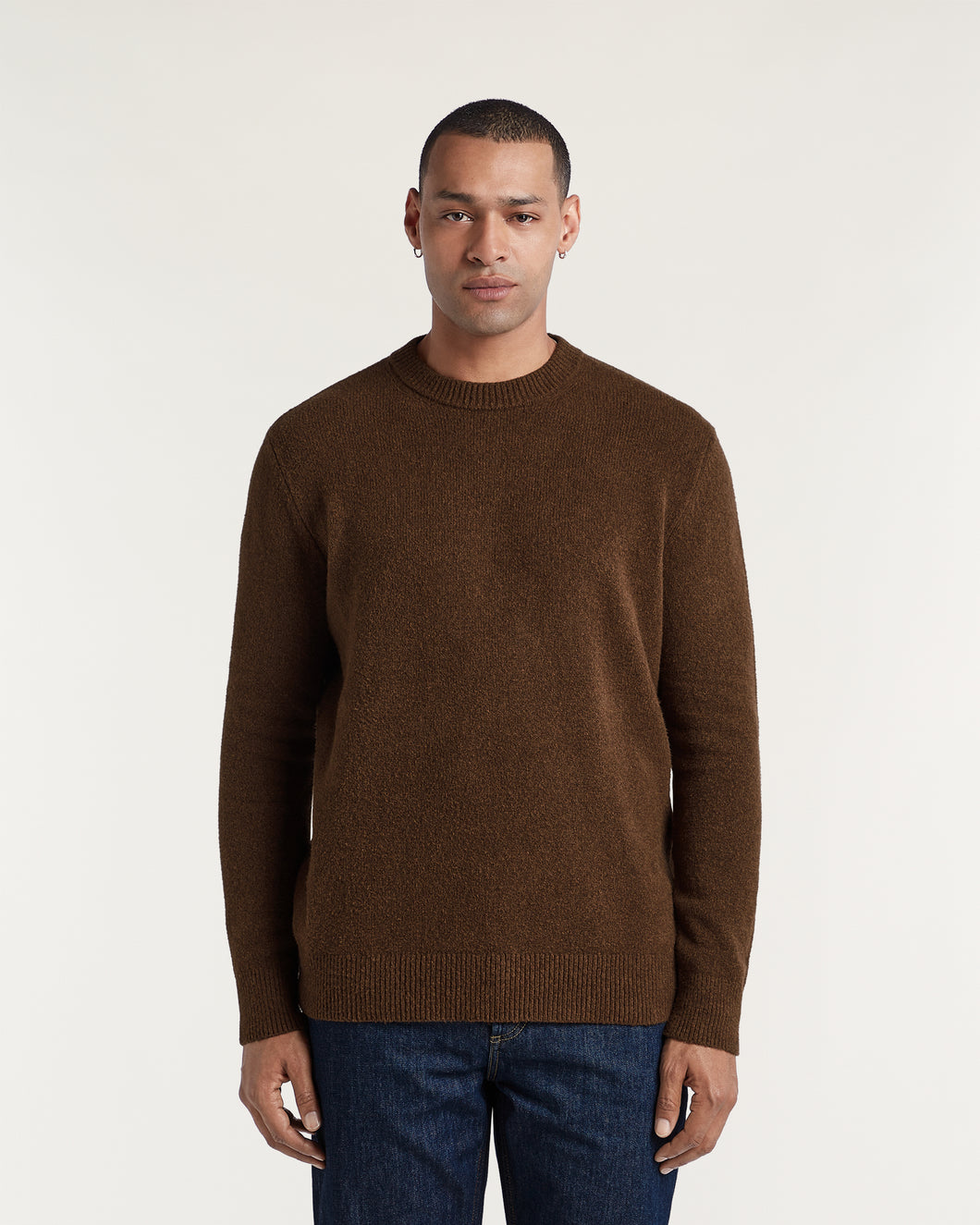 DENHAM CREW KNIT CCH Wren Brown