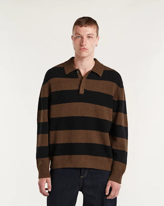 DENHAM RUGBY KNIT WREN BROWN | Regular Fit