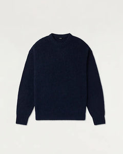 DENHAM KEAGAN KNITTED CREWNECK NAVY BLAZER | Classic Fit