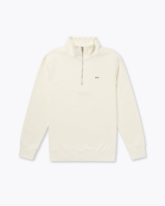DENHAM SCISSOR HALF ZIP GDBS Coconut White
