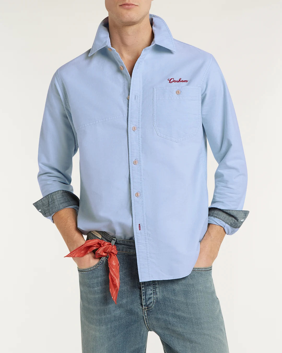DENHAM SHIRT OX Light Blue