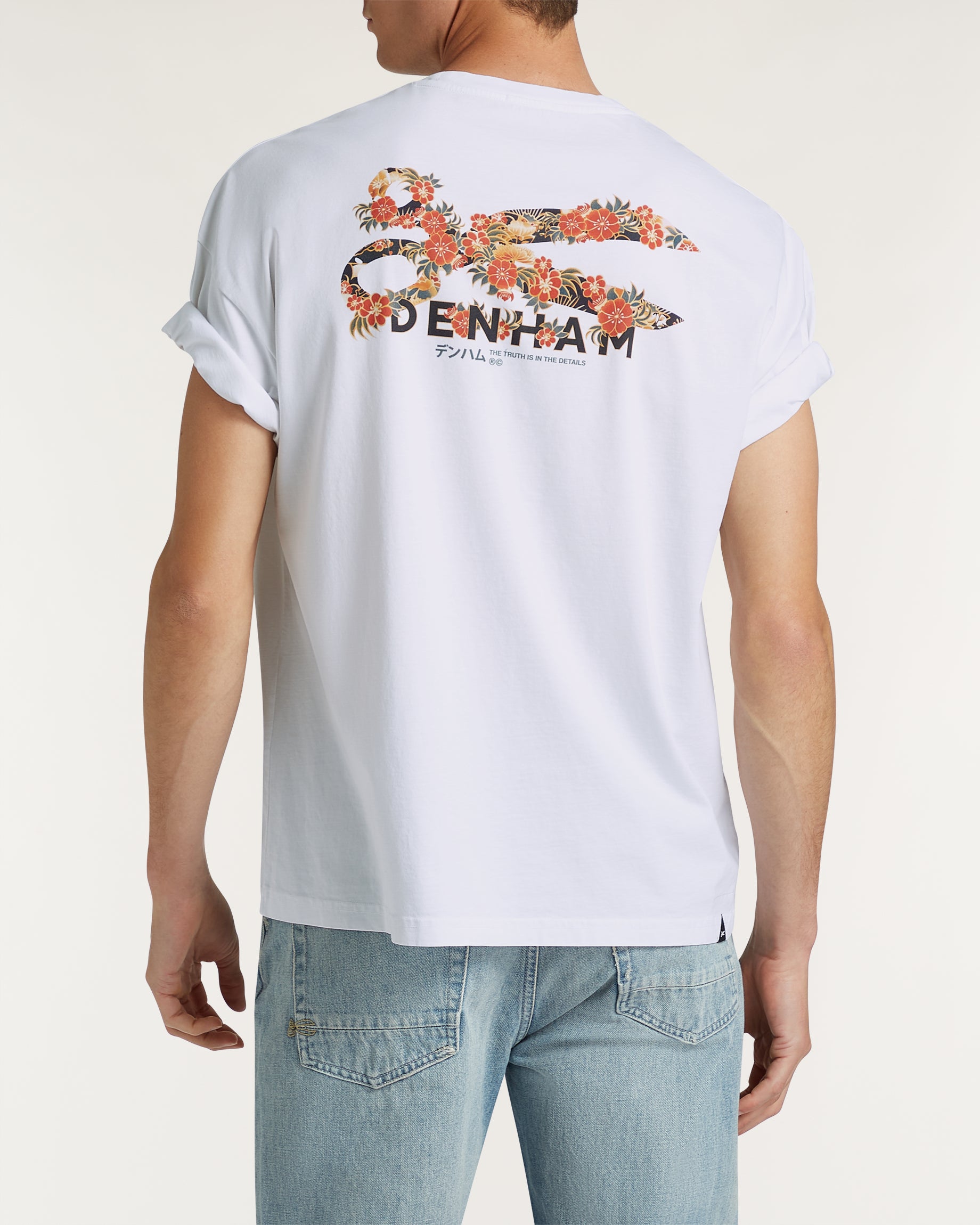 DENHAM FLOWY GRAPHIC TEE LWJ White
