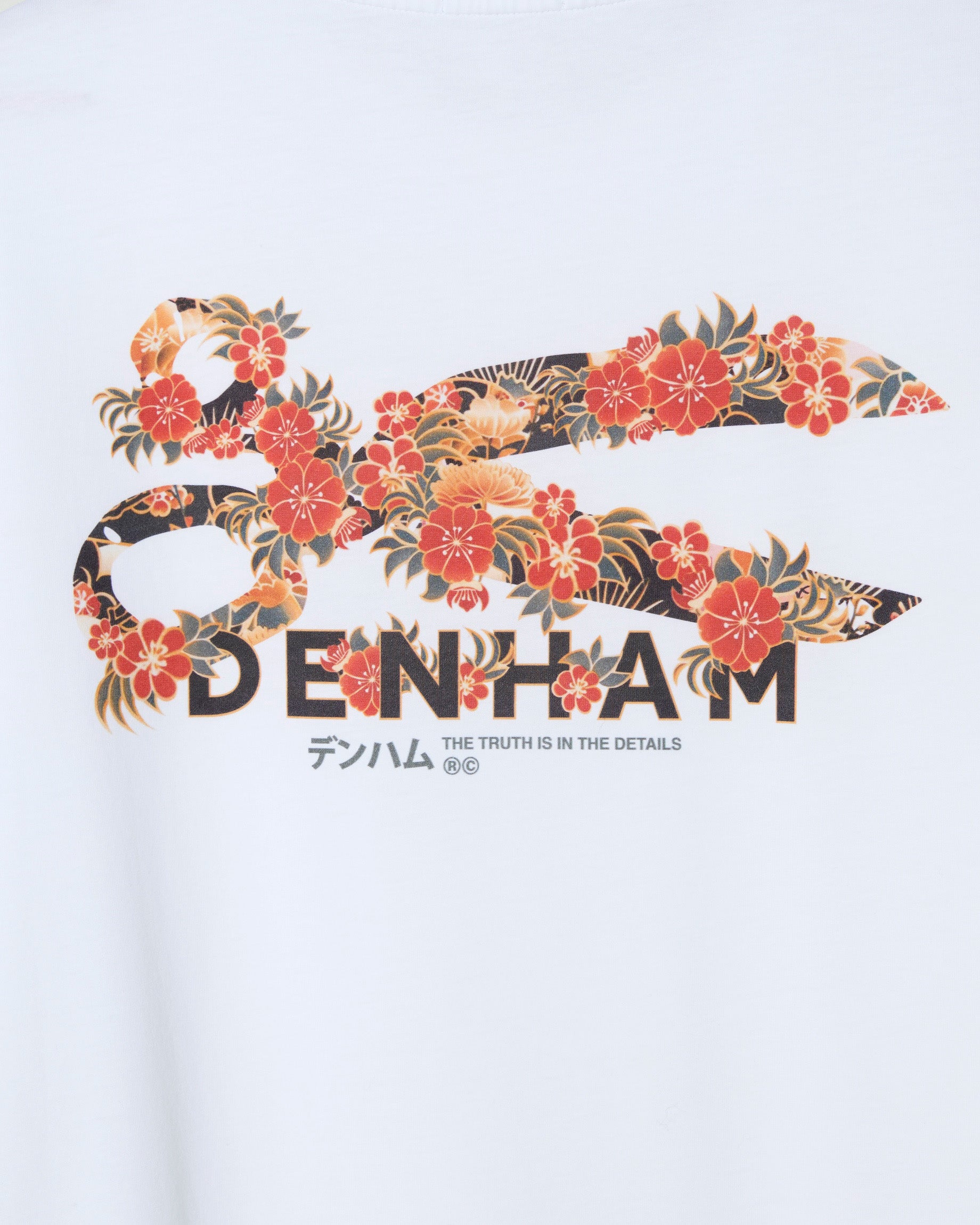 DENHAM FLOWY GRAPHIC TEE LWJ White