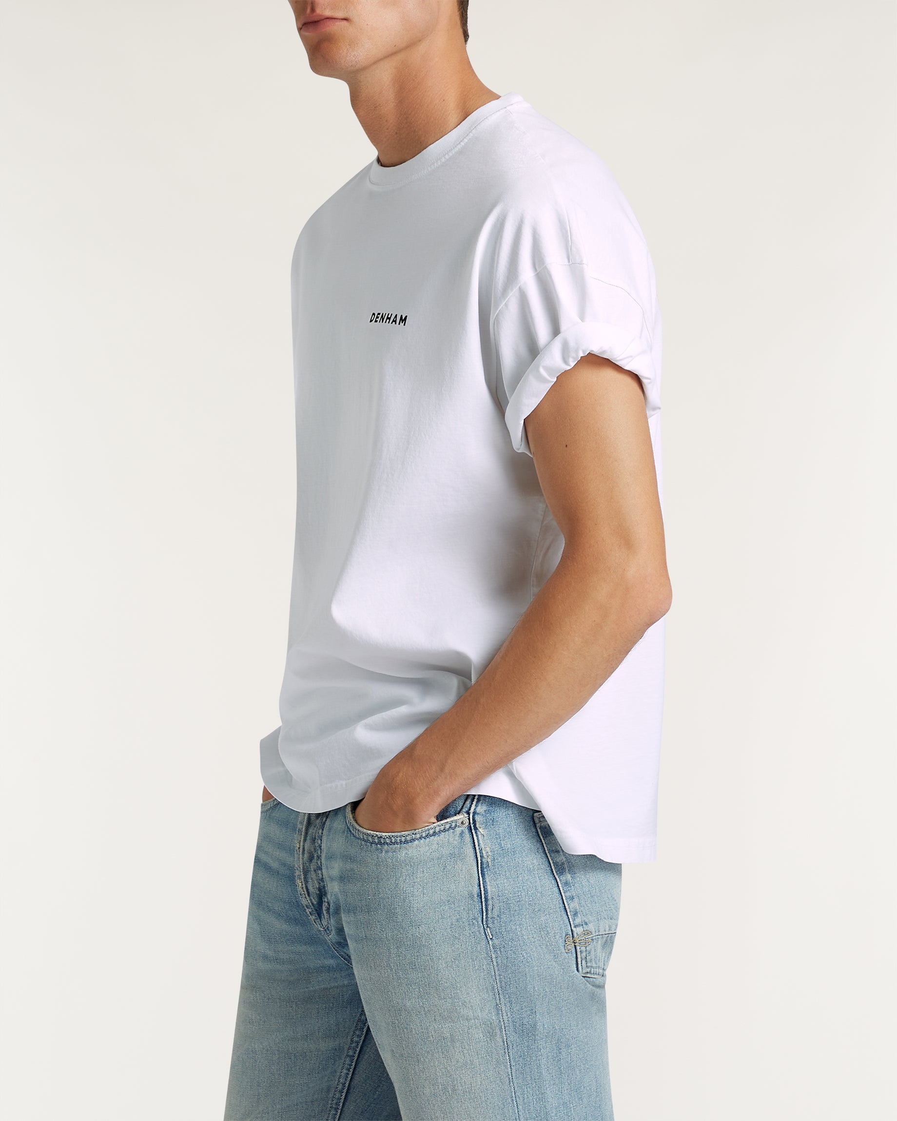DENHAM FLOWY GRAPHIC TEE LWJ White
