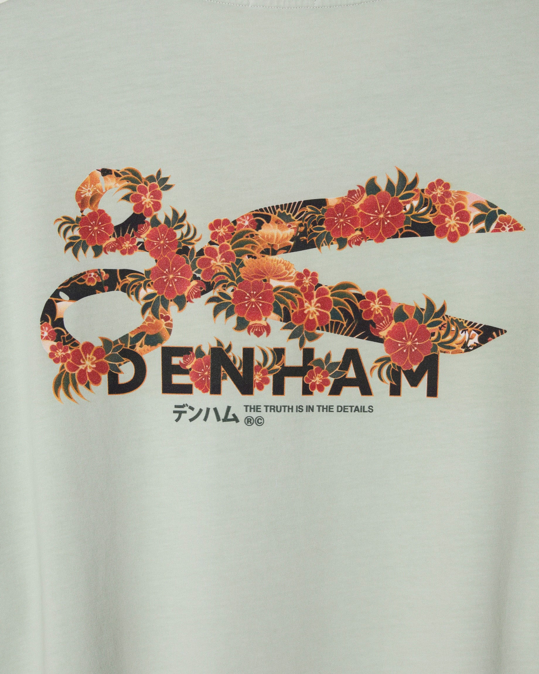DENHAM FLOWY RAPHIC TEE LWJ Mercury Green