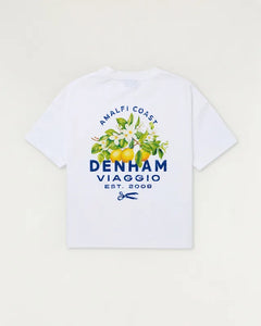 DENHAM OSAKA AMALFI TEE HEAVY CORE JERSEY - White