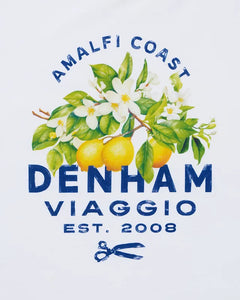 DENHAM OSAKA AMALFI TEE HEAVY CORE JERSEY - White