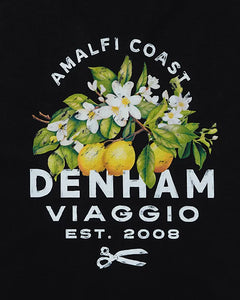 DENHAM OSAKA AMALFI TEE HEAVY CORE JERSEY - Black