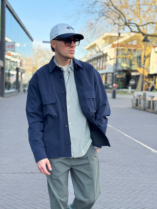 ØLÅF Bonded Pocket Overshirt Navy