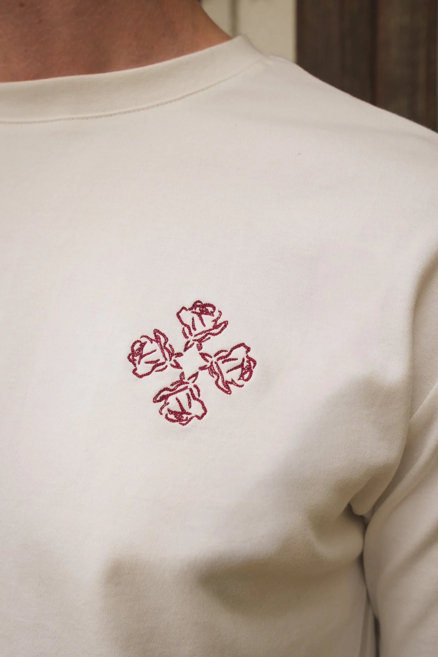 EDMONDS Rose logo t-shirt - Off White