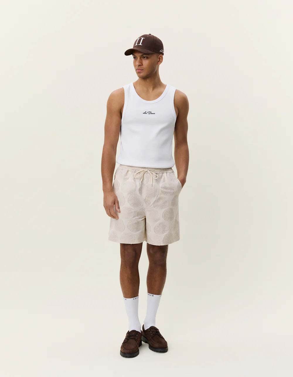 LES DEUX Dahlia Jacquard Shorts Light Sand