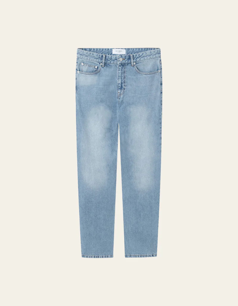 LES DEUX Ryder Washed Denim Pants Light Blue Washed