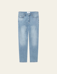 LES DEUX Ryder Washed Denim Pants Light Blue Washed