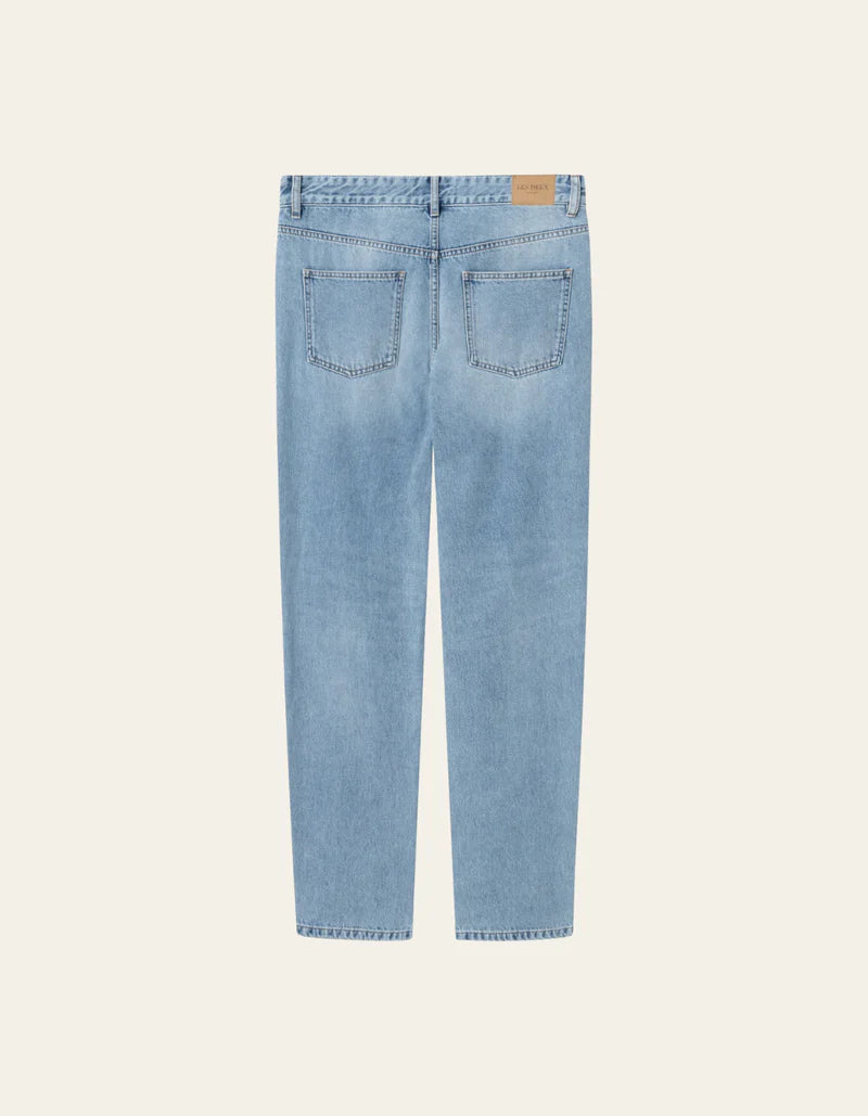 LES DEUX Ryder Washed Denim Pants Light Blue Washed