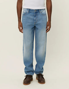 LES DEUX Ryder Washed Denim Pants Light Blue Washed