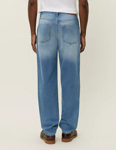 LES DEUX Ryder Washed Denim Pants Light Blue Washed