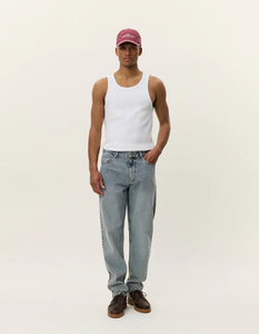 LES DEUX Ryder Washed Denim Pants Light Indigo Wash