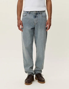 LES DEUX Ryder Washed Denim Pants Light Indigo Wash