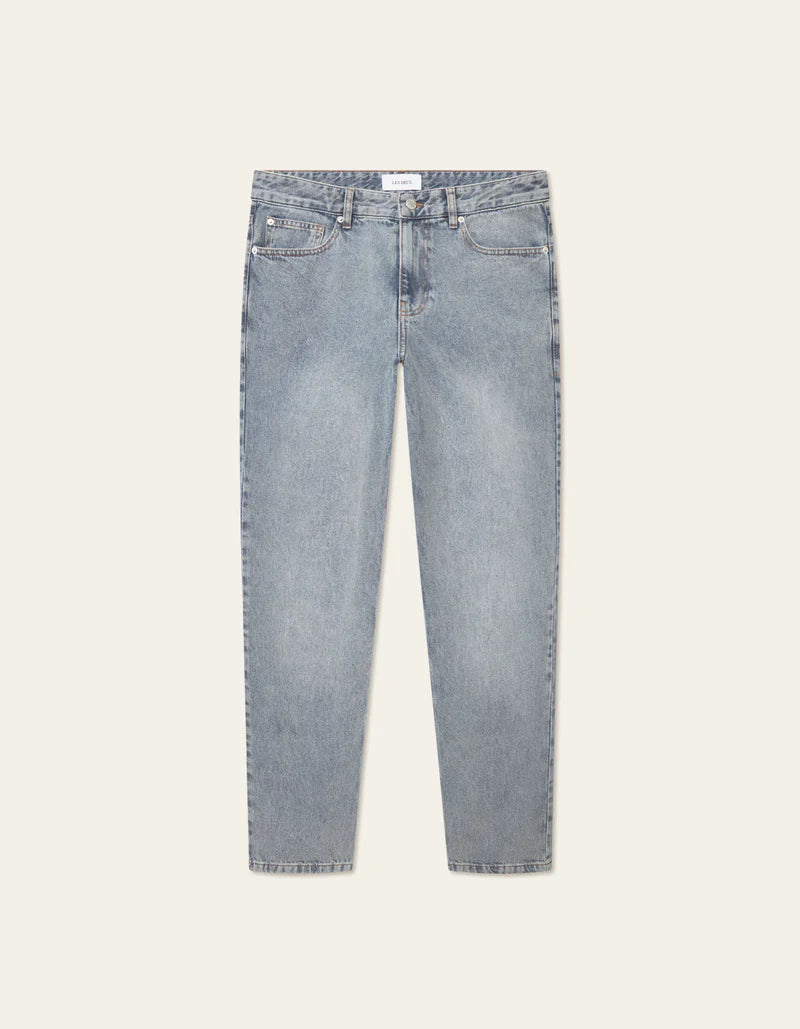 LES DEUX Ryder Washed Denim Pants Light Indigo Wash