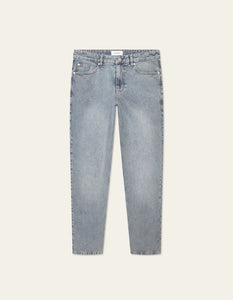 LES DEUX Ryder Washed Denim Pants Light Indigo Wash