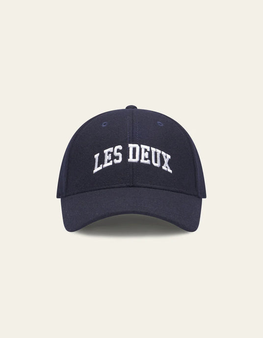 LES DEUX Les Deux Wool Baseball Cap | Dark Navy