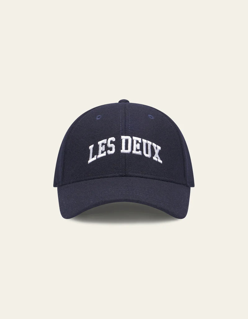 LES DEUX Les Deux Wool Baseball Cap | Dark Navy