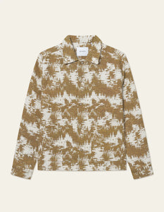 LES DEUX Layton Cattle Jacquard Overshirt | Plant Green