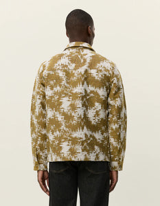 LES DEUX Layton Cattle Jacquard Overshirt | Plant Green