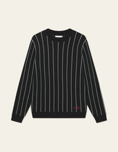Afbeelding in Gallery-weergave laden, LES DEUX Gaston Jacquard Pinstripe Knit Black