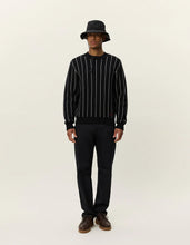 Afbeelding in Gallery-weergave laden, LES DEUX Gaston Jacquard Pinstripe Knit Black