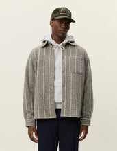Afbeelding in Gallery-weergave laden, LES DEUX Lennon Wool Pinstripe Overshirt | Grey Melange