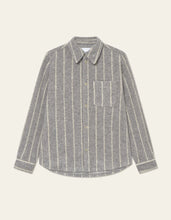 Afbeelding in Gallery-weergave laden, LES DEUX Lennon Wool Pinstripe Overshirt | Grey Melange
